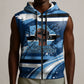 Botswana Independence Day Sleeveless Zip Hoodie Raised Fist Map Graphic With National Coat Of Arms