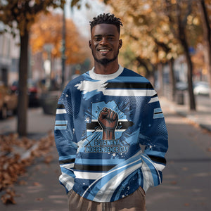 Botswana Independence Day Sweatshirt Raised Fist Map Graphic With National Coat Of Arms