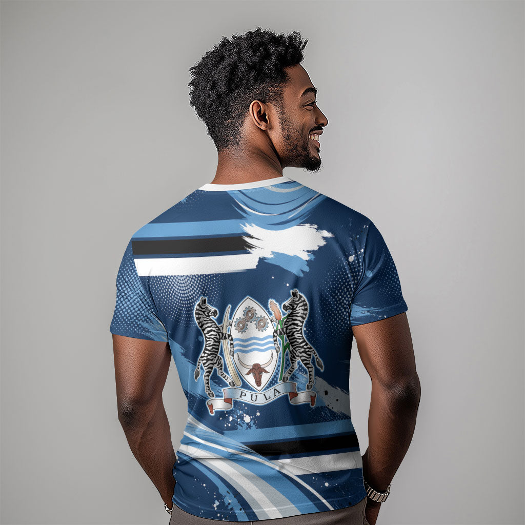 Botswana Independence Day T shirt Raised Fist Map Graphic With National Coat Of Arms