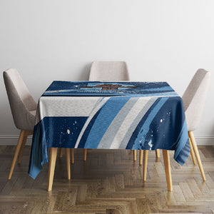 Botswana Independence Day Tablecloth Raised Fist Map Graphic With National Coat Of Arms