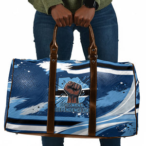 Botswana Independence Day Travel Bag Raised Fist Map Graphic With National Coat Of Arms