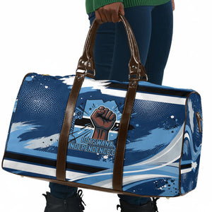 Botswana Independence Day Travel Bag Raised Fist Map Graphic With National Coat Of Arms