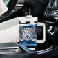 Botswana Independence Day Tumbler With Handle Raised Fist Map Graphic With National Coat Of Arms