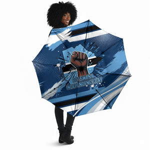 Botswana Independence Day Umbrella Raised Fist Map Graphic With National Coat Of Arms