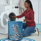 Botswana Independence Day Laundry Basket Flying Dove Graphic Zebra Portrait Flag Map