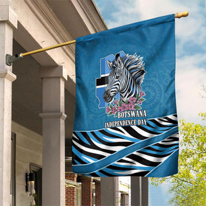 Botswana Independence Day Garden Flag Flying Dove Graphic Zebra Portrait Flag Map