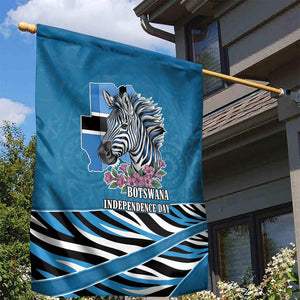 Botswana Independence Day Garden Flag Flying Dove Graphic Zebra Portrait Flag Map
