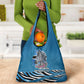 Botswana Independence Day Grocery Bag Flying Dove Graphic Zebra Portrait Flag Map
