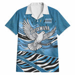 Botswana Independence Day Hawaiian Shirt Flying Dove Graphic Zebra Portrait Flag Map