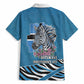 Botswana Independence Day Hawaiian Shirt Flying Dove Graphic Zebra Portrait Flag Map