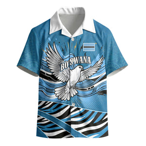 Botswana Independence Day Kid Hawaiian Shirt Flying Dove Graphic Zebra Portrait Flag Map