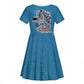 Botswana Independence Day Kid Short Sleeve Dress Flying Dove Graphic Zebra Portrait Flag Map