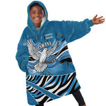 Botswana Independence Day Kid Wearable Blanket Hoodie Flying Dove Graphic Zebra Portrait Flag Map