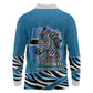 Botswana Independence Day Long Sleeve Polo Shirt Flying Dove Graphic Zebra Portrait Flag Map