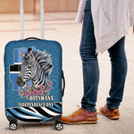 Botswana Independence Day Luggage Cover Flying Dove Graphic Zebra Portrait Flag Map