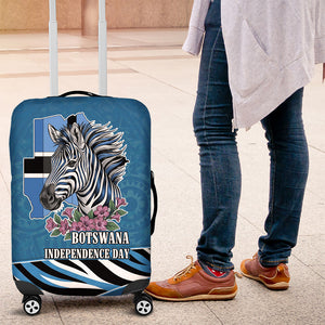 Botswana Independence Day Luggage Cover Flying Dove Graphic Zebra Portrait Flag Map