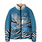 Botswana Independence Day Padded Jacket Flying Dove Graphic Zebra Portrait Flag Map