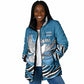 Botswana Independence Day Padded Jacket Flying Dove Graphic Zebra Portrait Flag Map