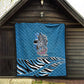 Botswana Independence Day Quilt Flying Dove Graphic Zebra Portrait Flag Map