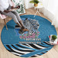Botswana Independence Day Round Carpet Flying Dove Graphic Zebra Portrait Flag Map