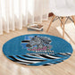 Botswana Independence Day Round Carpet Flying Dove Graphic Zebra Portrait Flag Map