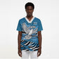 Botswana Independence Day Scrub Top Flying Dove Graphic Zebra Portrait Flag Map