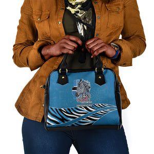 Botswana Independence Day Shoulder Handbag Flying Dove Graphic Zebra Portrait Flag Map