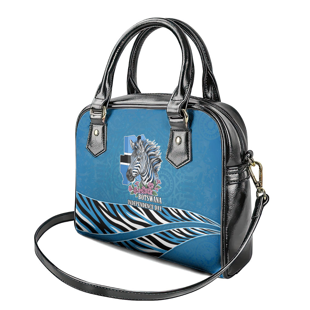 Botswana Independence Day Shoulder Handbag Flying Dove Graphic Zebra Portrait Flag Map