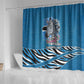 Botswana Independence Day Shower Curtain Flying Dove Graphic Zebra Portrait Flag Map