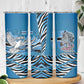 Botswana Independence Day Skinny Tumbler Flying Dove Graphic Zebra Portrait Flag Map