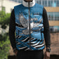 Botswana Independence Day Sleeveless Puffer Jacket Flying Dove Graphic Zebra Portrait Flag Map