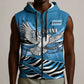 Botswana Independence Day Sleeveless Zip Hoodie Flying Dove Graphic Zebra Portrait Flag Map