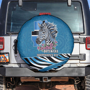 Botswana Independence Day Spare Tire Cover Flying Dove Graphic Zebra Portrait Flag Map