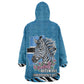Botswana Independence Day Wearable Blanket Hoodie Flying Dove Graphic Zebra Portrait Flag Map