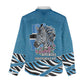 Botswana Independence Day Women Casual Shirt Flying Dove Graphic Zebra Portrait Flag Map