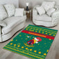 Cameroon Christmas Area Rug Coat of Arms Santa Hat and Stars Motif - African Pride