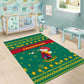 Cameroon Christmas Area Rug Coat of Arms Santa Hat and Stars Motif - African Pride