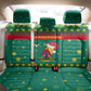 Cameroon Christmas Back Car Seat Cover Coat of Arms Santa Hat and Stars Motif - African Pride