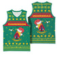 Cameroon Christmas Basketball Jersey Coat of Arms Santa Hat and Stars Motif - African Pride