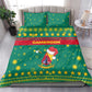 Cameroon Christmas Bedding Set Coat of Arms Santa Hat and Stars Motif - African Pride