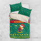 Cameroon Christmas Bedding Set Coat of Arms Santa Hat and Stars Motif - African Pride