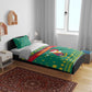 Cameroon Christmas Bedding Set Coat of Arms Santa Hat and Stars Motif - African Pride