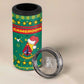 Cameroon Christmas 4 in 1 Can Cooler Tumbler Coat of Arms Santa Hat and Stars Motif - African Pride