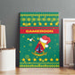 Cameroon Christmas Canvas Wall Art Coat of Arms Santa Hat and Stars Motif - African Pride