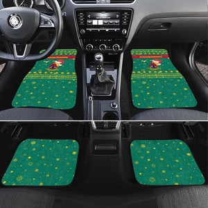 Cameroon Christmas Car Mats Coat of Arms Santa Hat and Stars Motif - African Pride