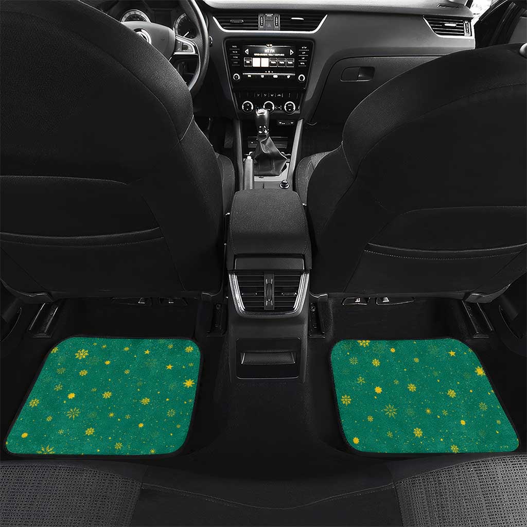 Cameroon Christmas Car Mats Coat of Arms Santa Hat and Stars Motif - African Pride