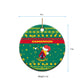 Cameroon Christmas Ceramic Ornament Coat of Arms Santa Hat and Stars Motif - African Pride
