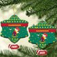 Cameroon Christmas Ceramic Ornament Coat of Arms Santa Hat and Stars Motif - African Pride
