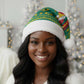Cameroon Christmas Santa Hat Coat of Arms Santa Hat and Stars Motif - African Pride