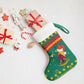 Cameroon Christmas Stocking Coat of Arms Santa Hat and Stars Motif - African Pride